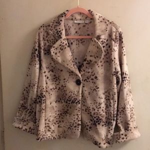 Adorable fleece animal print jacket